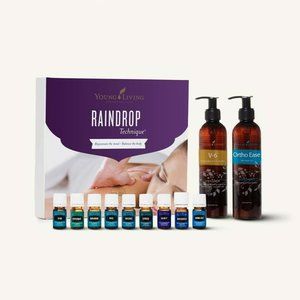 Young Living RAINDROP TECHNIQUE Essential Oils Collection Kit NEW, SEALED